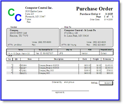 Purchase Order Print